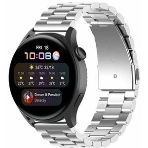 Stalen schakelband - Zilver - Huawei Watch GT 5 (Pro) / GT 4 / GT 3 / GT 2 - 46mm - Huawei bandje