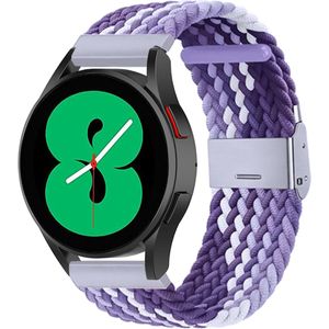 Samsung Braided nylon bandje - Lichtpaars / paars - Samsung Galaxy Watch 4 - 40mm / 44mm