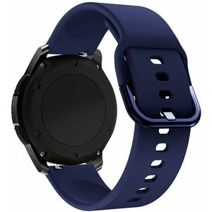 Samsung Siliconen sportband - Donkerblauw - Samsung Galaxy Watch Active 2 - Samsung bandje