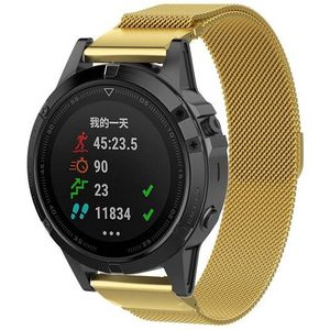 Garmin Milanese bandje - Goud - Garmin Fenix 7 / 6 / 5