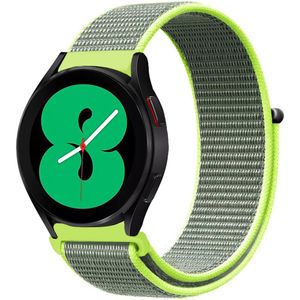 Samsung Sport Loop nylon bandje - Neon groen - Samsung Galaxy Watch 4 - 40mm / 44mm