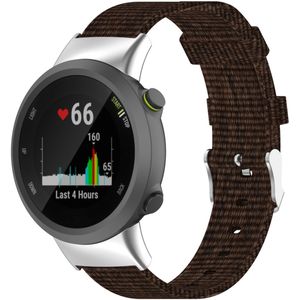 Garmin Nylon canvas bandje - Donkerbruin - Garmin Forerunner 45 / 45S