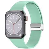 Apple watch Siliconen bandje - Folding Buckle - Lichtgroen - Geschikt voor Apple Watch 42mm / 44mm / 45mm / 49mm