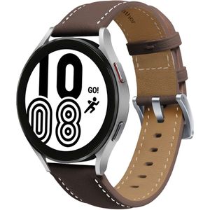 Samsung Premium Leather bandje - Donkerbruin - Samsung Galaxy Watch 4 - 40mm & 44mm