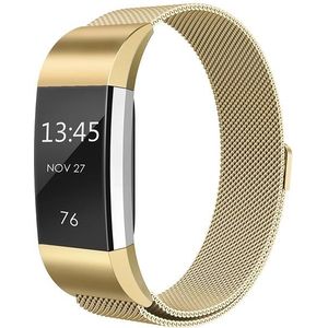 Fitbit Charge 2 milanese bandje - Maat: Small - Goud