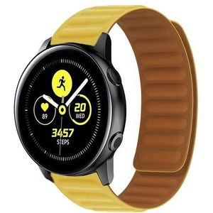 Samsung Siliconen Loop bandje - Geel - Samsung Galaxy Watch 3 - 41mm