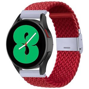 Samsung Braided nylon bandje - Rood - Samsung Galaxy Watch 6 Classic - 47mm & 43mm