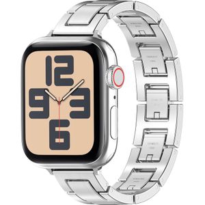 Apple watch Slim Stainless steel quick-release band (small) - Zilver - Geschikt voor Apple watch 44mm / 45mm / 46mm / 49mm - Apple watch bandje