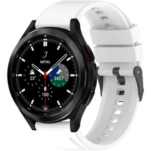 Samsung Siliconen gesp bandje - Wit - Samsung Galaxy Watch 4 Classic - 42mm & 46mm