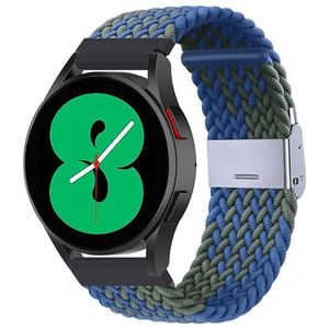 Samsung Braided nylon bandje - Groen / blauw - Samsung Galaxy Watch 3 - 45mm