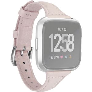 Fitbit Versa 1 / 2 & Lite bandje TPU leer - Zacht roze