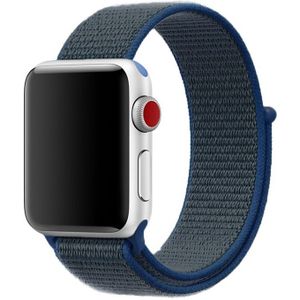 Sport Loop nylon bandje - Donkerblauw - Geschikt voor Apple Watch 42mm / 44mm / 45mm / 49mm