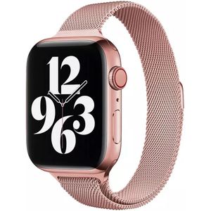 Milanese slim fit bandje - Rosé goud - Geschikt voor Apple Watch 38mm / 40mm / 41mm