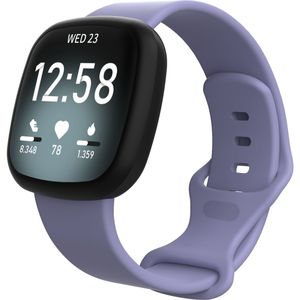 Fitbit Versa 3 & 4 / Sense 1 & 2 Sportbandje - Lila - Maat: S/M