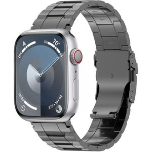 Apple watch Titanium Premium Link bandje  - Space Grey - Geschikt voor Apple Watch 42mm / 44mm / 45mm / 49mm - Apple watch bandjes