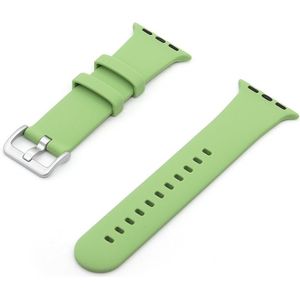 Rubberen sportbandje met gesp - Groen - Geschikt voor Apple Watch 42mm / 44mm / 45mm / 49mm