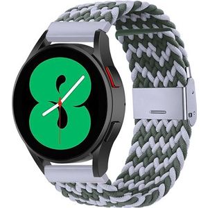 Samsung Braided nylon bandje - Groen / grijs - Samsung Galaxy Watch Active 2