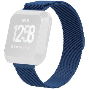 Fitbit Versa 1 / 2 & Lite milanese bandje - Maat: Small - Donkerblauw