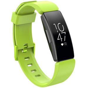 Fitbit Inspire 1 / HR / Ace 2 siliconen bandje met gesp - Maat: Large - groen