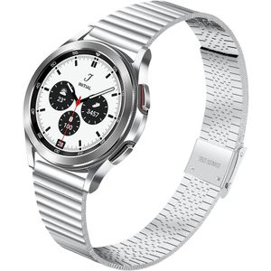 Samsung Stalen RVS bandje - Zilver - Samsung Galaxy Watch 4 Classic - 42mm & 46mm