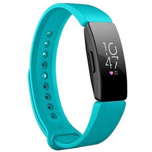 Fitbit Inspire 1 / HR / Ace 2 siliconen bandje - Maat: Large - Turquoise