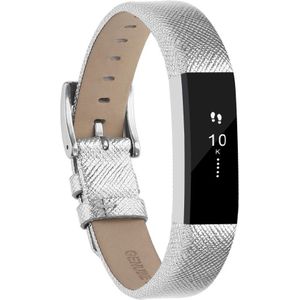 Lederen bandje Fitbit Alta - Zilver