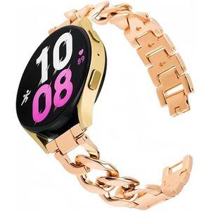 Garmin Venu 3s / Vivoactive 4s / Venu 2s / Vivomove 3s / Forerunner 255s - Metalen ketting band - Rosé goud  - Garmin bandje
