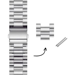 Stalen schakels - 22mm banden - Zilver