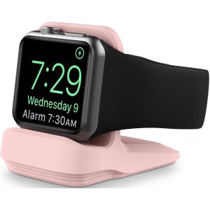 Siliconen Apple Watch houder - Roze - Geschikt voor alle series Apple Watch