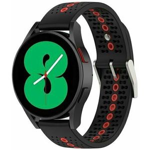 Dot Pattern siliconen bandje - Zwart met rood - Huawei Watch GT 2 Pro / GT 3 Pro - 46mm