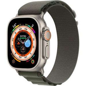 Alpine Loop nylon bandje - Groen - Geschikt voor Apple Watch 42mm / 44mm / 45mm / 49mm