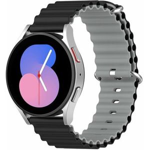Ocean Style bandje - Zwart / grijs - Xiaomi Mi Watch / Xiaomi Watch S1 / S1 Pro / S1 Active / Watch S2