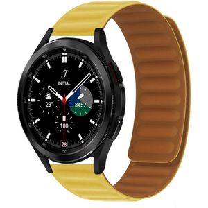 Samsung Siliconen Loop bandje - Geel - Samsung Galaxy Watch 4 Classic - 42mm / 46mm