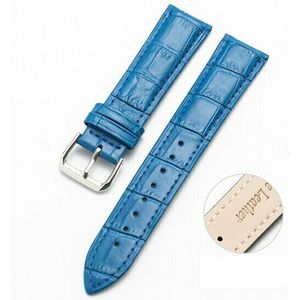 Crocodile leren bandje - Blauw - Huawei Watch GT 2 / GT 3 / GT 4 - 46mm