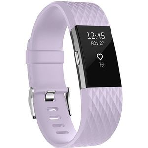 Fitbit Charge 2 siliconen bandje - Maat: Small - Lila