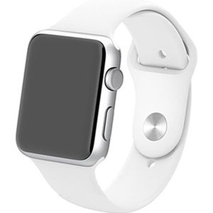 Rubberen sportbandje - Wit - Geschikt voor Apple Watch 42mm / 44mm / 45mm / 49mm