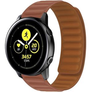 Samsung Siliconen Loop bandje - Bruin - Samsung Galaxy Watch Active 2