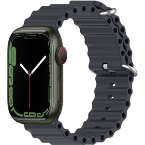 Ocean bandje - Donkerblauw - Geschikt voor Apple Watch 38mm / 40mm / 41mm