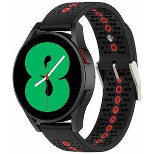 Samsung Dot Pattern bandje - Zwart met rood - Samsung Galaxy Watch 3 - 45mm