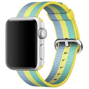Nylon bandje - Geel / Groen / Blauw - Geschikt voor Apple Watch 38mm / 40mm / 41mm