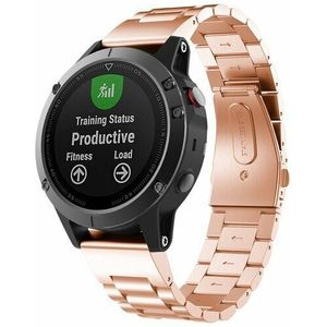 Garmin Stalen schakelband - Rosé goud - Garmin Approach S60 & S62 / Instinct / Instinct 2 (Solar)