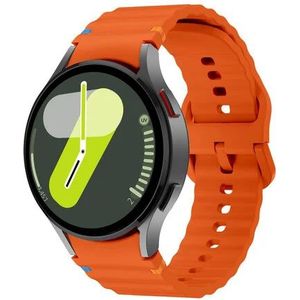 Samsung Wave Sportband met aansluitknop - Oranje -  Samsung Galaxy watch 7 - 40mm / 44mm & Watch FE - Samsung bandje