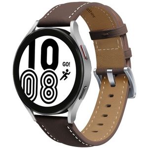 Samsung Premium Leather bandje - Donkerbruin - Samsung Galaxy watch 7 / Galaxy Watch FE - 40mm & 44mm - Samsung bandje