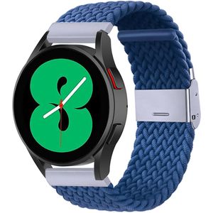 Samsung Braided nylon bandje - Blauw - Samsung Galaxy Watch 4 - 40mm / 44mm - Samsung bandje