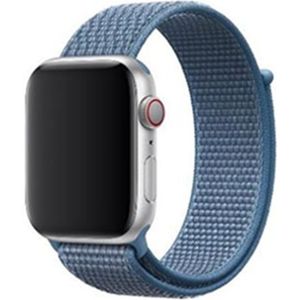 Sport Loop nylon bandje - Denim blauw - Geschikt voor Apple Watch 42mm / 44mm / 45mm / 49mm