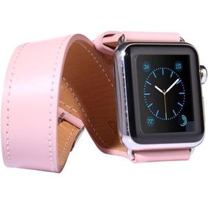 Kakapi Double Strap bandje - Roze - Geschikt voor Apple watch 42mm / 44mm / 45mm / 49mm