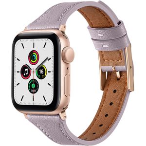 Apple watch Leren bandje - Paars - Geschikt voor Apple Watch 42mm / 44mm / 45mm / 49mm