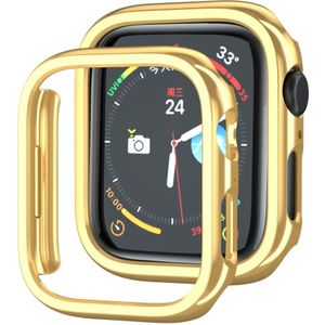 Apple watch Hard case 45mm (open front) - Goud (glans) - Geschikt voor Apple Watch 45mm - Apple watch bandjes