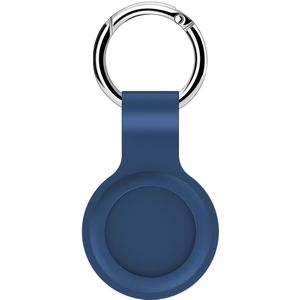 By Qubix AirTag case shock series - siliconen sleutelhanger met ring - donkerblauw