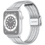 Apple watch Metalen bandje - Zilver - Geschikt voor Apple watch 38mm / 40mm / 41mm